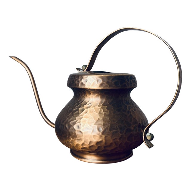 Vintage Copper Cactus Watering Can, 1960s For Sale