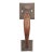 Vintage 8.75 In. Brass Thumb Latch Door Pull Handle For Sale