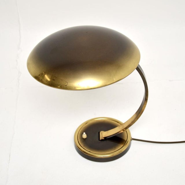 Metal Vintage Bauhaus Brass Desk Lamp attributed to Christian Dell for Kaiser Leuchten, 1960 For Sale - Image 7 of 11