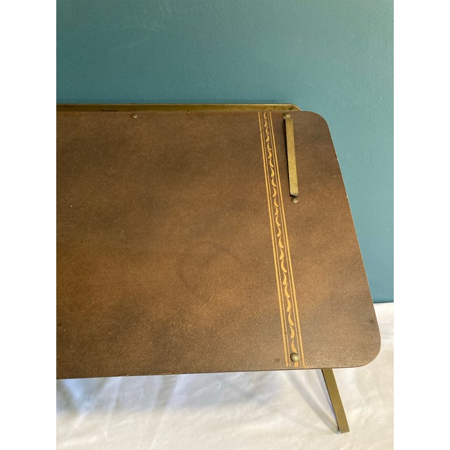 Mid 20th Century Vintage Adjustable Brass Lap Desk or Reading Stand by Ponten Replogle – Chicago For Sale - Image 5 of 9