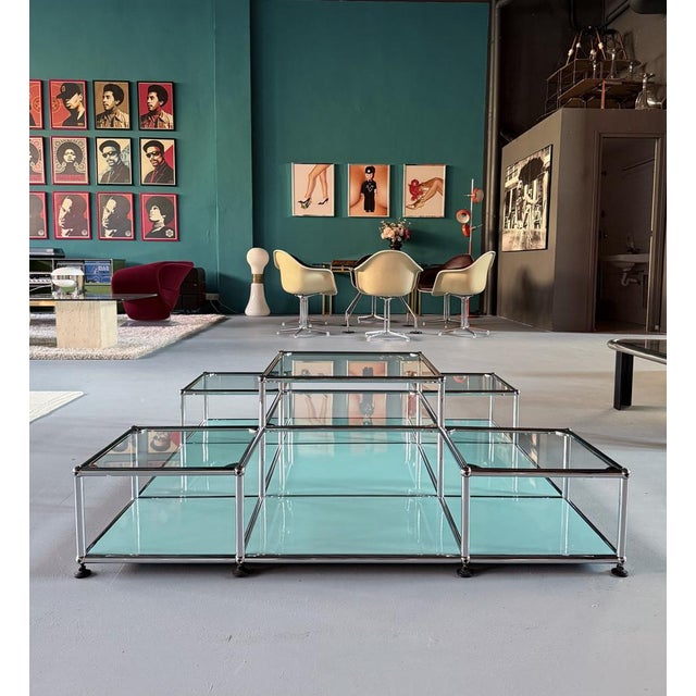 Postmodern Modular Chrome Steel Table by Fritz Haller & Paul Schärer for Usm Haller, 2025 For Sale - Image 3 of 15