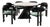 Conan Round Marble Top Black Dining Table Set for 6 with Green Chairs For Sale