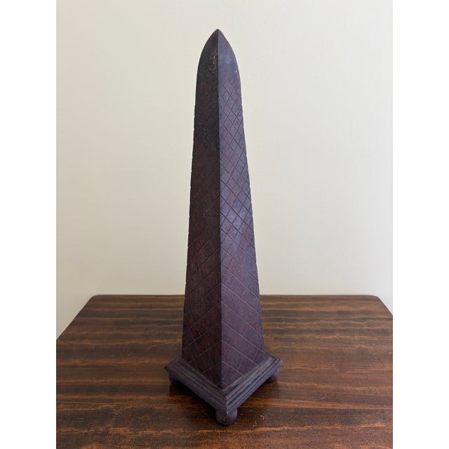 Grand Tour Vintage Neoclassical Metal Garden Obelisk For Sale - Image 3 of 11