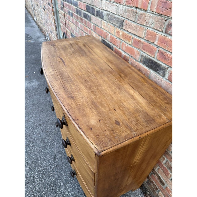 19th Century English Bowfront Chest For Sale - Image 4 of 12
