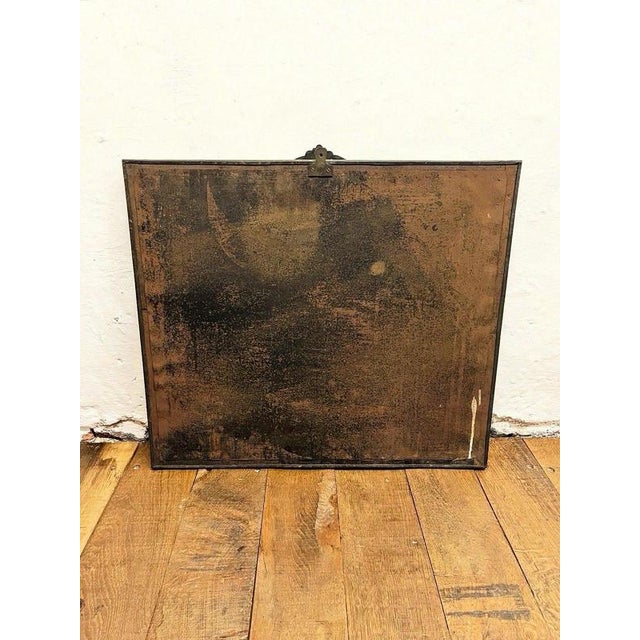 Metal Antique Arts and Crafts English Hammered Copper Mirror, 1890s For Sale - Image 7 of 8