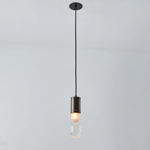 1960s Faceted Diffuser Pendant Lamp Attributed to Stilnovo For Sale - Image 9 of 12