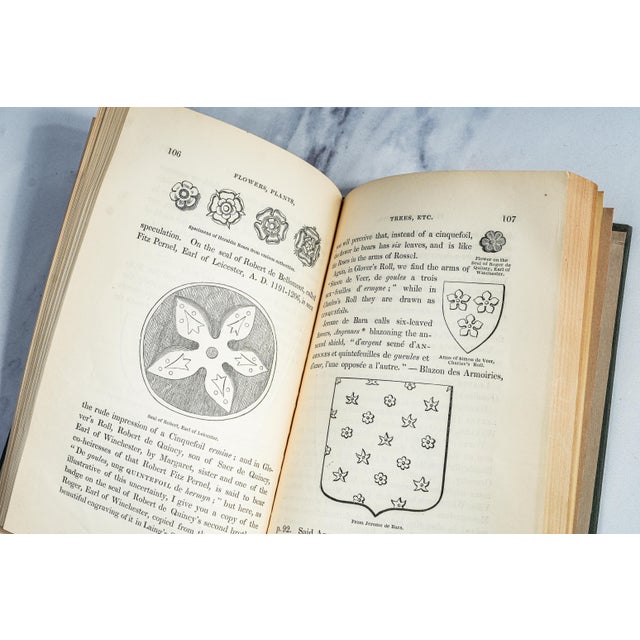 Green The Pursuivant of Arms English Heraldry Coat of Arms Reference Armorial Antique Victorian Book For Sale - Image 8 of 11