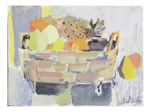 Still Life - Acrylic Painting on Canson Paper by C. Dechezelle - 1970s 1970s