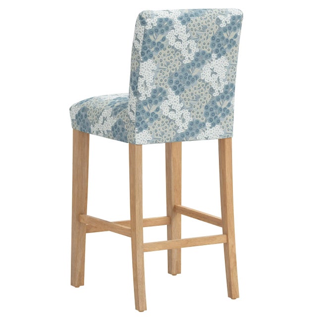 Spritely Home Chelsea Bar Stool in Blue Loiret For Sale - Image 4 of 8