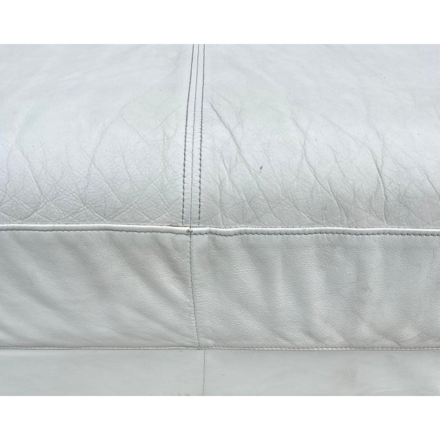 Rolf Benz Leather Sectional Sofa and Ottoman With Glass Attached Side Table For Sale - Image 9 of 16