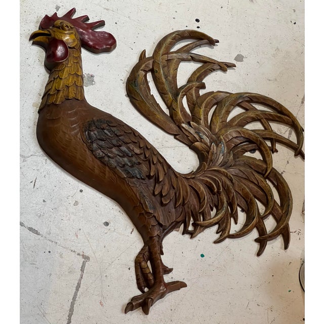 Vintage syrocco rooster made in the USA giant size definitely 1950s majestic and knockout