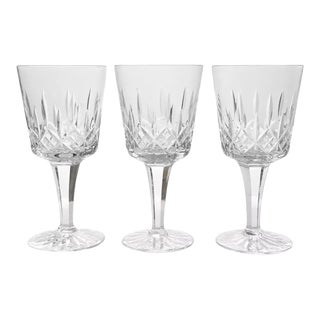 1970s Royal Doulton “Sherbrooke” Set of 3 Crystal Wine Glasses For Sale