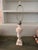 Alabaster Vintage Carved Alabaster Urn Table Lamp With Floral Garland For Sale - Image 8 of 9