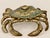 Metal Vintage Extra Large Brass Crab Figure Trinket Box, With Baby Crab on Back For Sale - Image 7 of 7