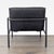 2010s Sauder Boulevard Modern Black Lounge Chair With Metal Frame and Wood Accents For Sale - Image 5 of 8