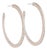 Miriam Salat Classic Skinny Hoops Earrings Resin, Sterling Silver & White Topaz For Sale