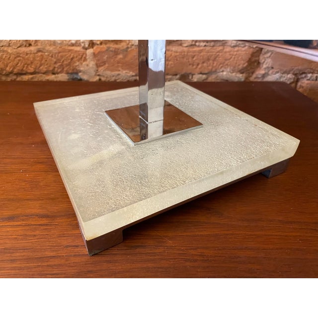 Charles Hollis Jones Vintage Charles Hollis Jones Chrome & Lucite Double-Sided Tiltable Vanity Mirror For Sale - Image 4 of 8