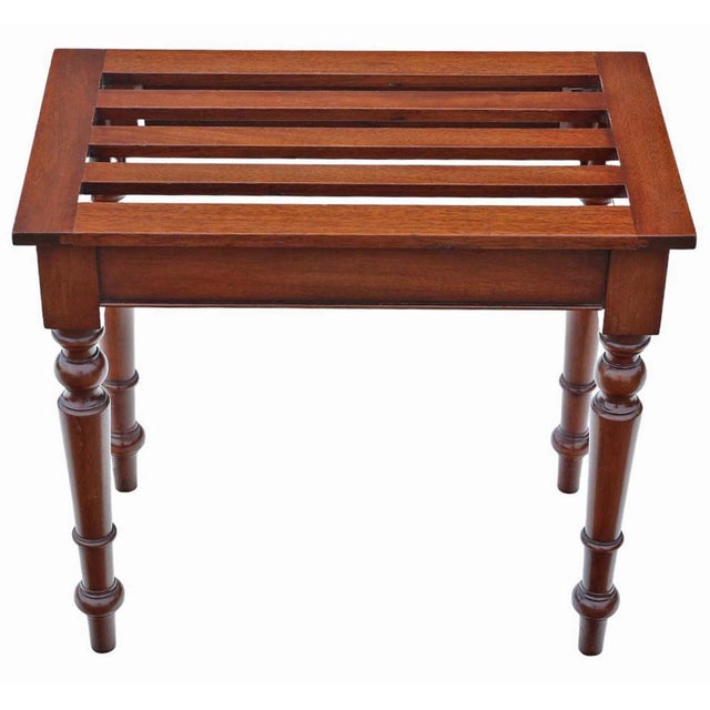 Vintage Victorian Style Mahogany Luggage Stand, 1970s For Sale - Image 4 of 6