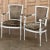 French Pair Antique French Louis XVI Painted Armchairs For Sale - Image 3 of 11