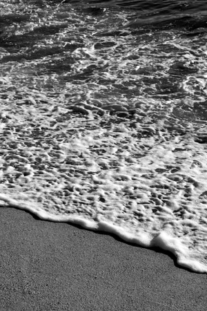 2021 "Foamy Shore Seascape" Black and White Giclée Print by Kind of Cyan