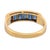 Vintage Sapphire Diamond 18k Yellow Gold Band, Size 5.5 For Sale In Los Angeles - Image 6 of 6