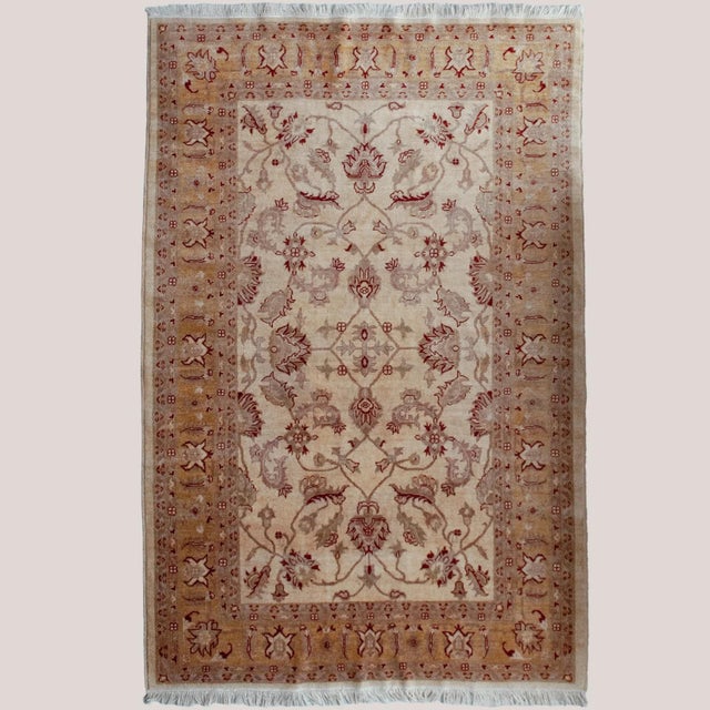 Vintage Hand-Knotted Rug with Botanical Pattern, 1970s For Sale - Image 6 of 6
