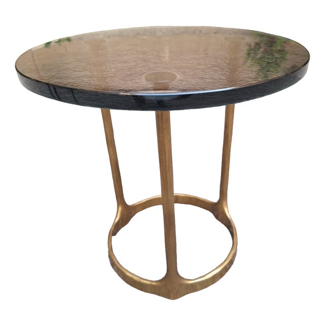 Aster Coffee Table in Cast Bronze and Annealed Glass by Vincent Van Duyden for Molteni, 2010s For Sale