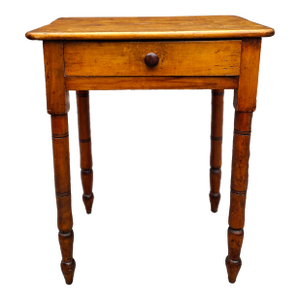 Early American Style Pine Single Drawer Side Table, Circa 1880s