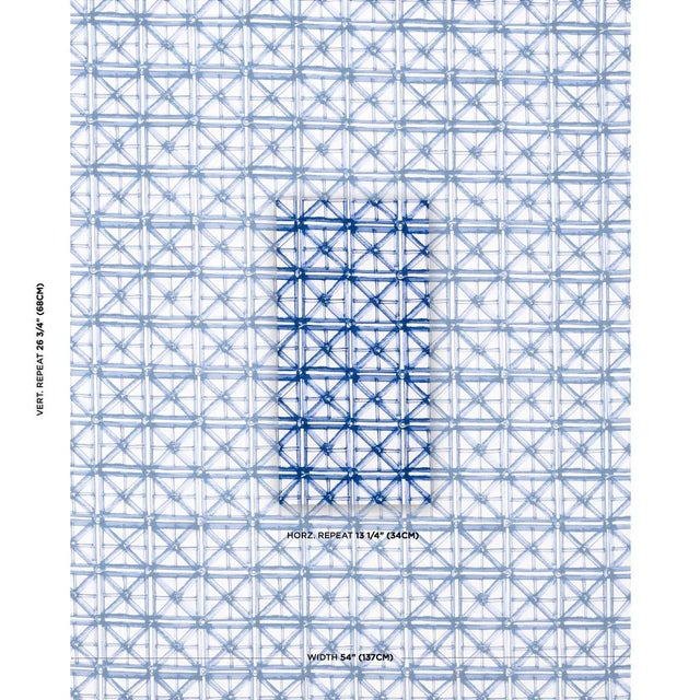 Inspired by 18th-century French architecture, Portail Francais Indoor/Outdoor in navy is a soft geometric design with a...