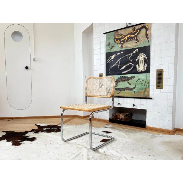 Italian Mid-Century Modern Marcel Breuer Cesca Accent, Side