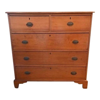 American Maple 19th Century Chest of Drawers For Sale