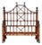 Hollywood Regency Pagoda Style Rattan Bed - Queen Size For Sale