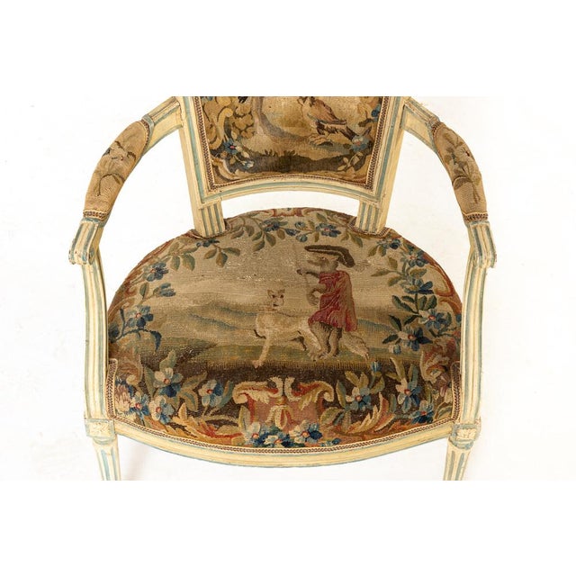 Set of 18th Century French Painted Armchairs For Sale - Image 6 of 9