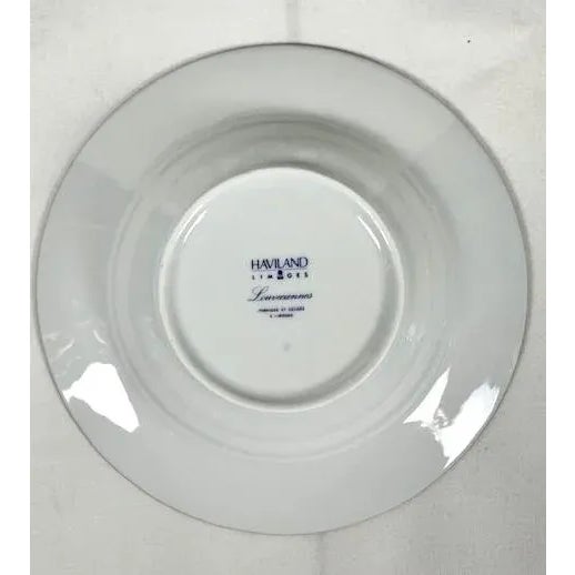 Haviland Limoges "Louveciennes" Flat Cups/Saucers-Set of 5-France-Pristine Mint! For Sale In Dallas - Image 6 of 7