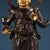 Late 20th Century Gilt Bronze Guardian King Statue – Heavenly King Figure For Sale - Image 5 of 10