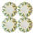 Vintage Italian Majolica Embossed Daisy Salad Plates - Set of 4 For Sale