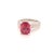 Natural Finely Faceted Quality Tourmaline Rubellite Diamond Ring size 3 resizable set in Platinum with 3.72 TCW Certified...