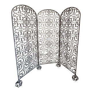 Custom Made Wrought Iron Screen For Sale