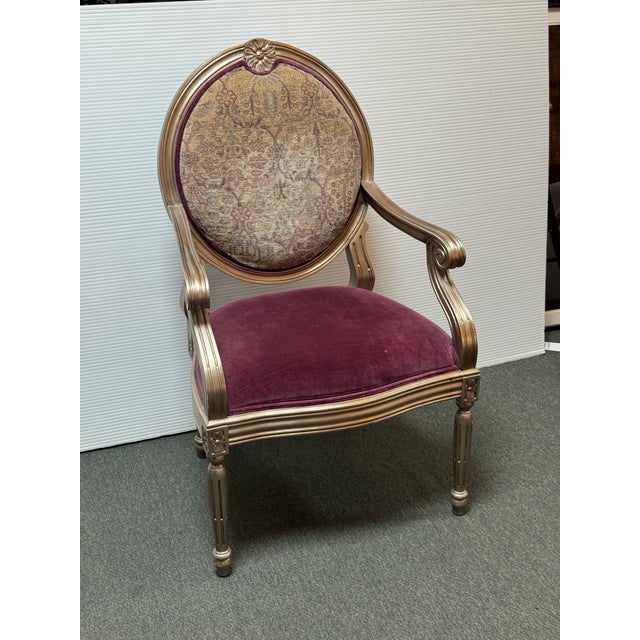 French Italmond Furniture French Louis XVI Style Armchair For Sale - Image 3 of 12