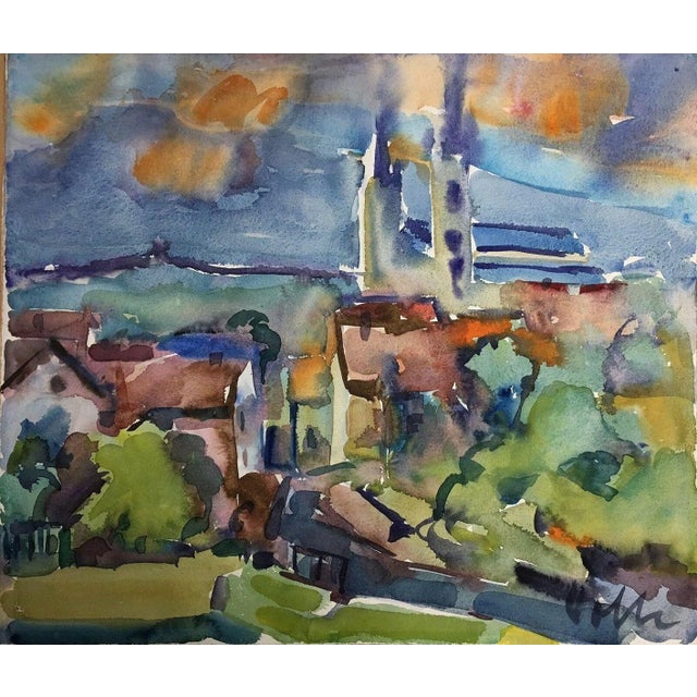 Local View!, Watercolor approx. 51.7 x 60.8 cm.