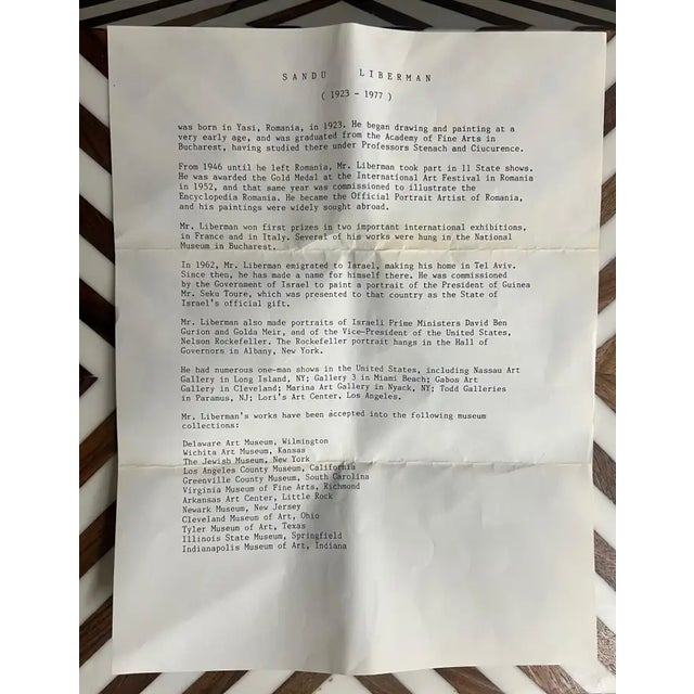 Sandu Liberaman "Tender Love" Lithograph Hand Signed , Numbered and Framed 1960's For Sale - Image 14 of 15