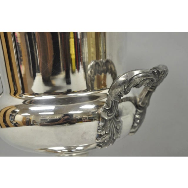 Metal Vintage Poole Regency Silver Plated Trophy Cup Urn Champagne Chiller Ice Bucket For Sale - Image 7 of 14