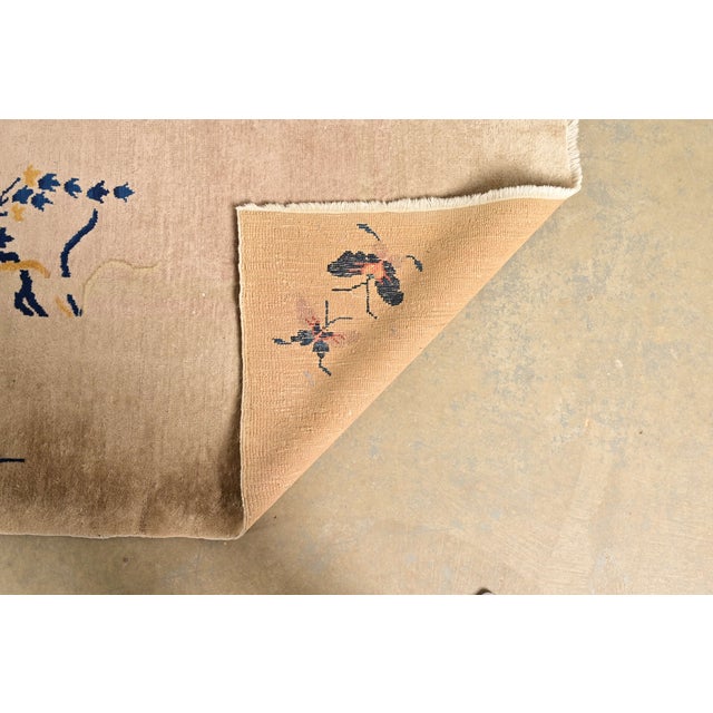 Antique Chinese Art Deco Nichols Hand-Knotted Room Size Wool Rug, Circa 1920s For Sale - Image 10 of 11