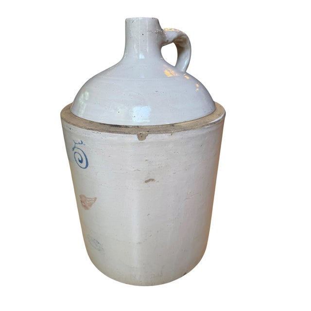 Early 20th Century Antique Red Wing Union Stoneware 5-Gallon Shoulder Jug, Circa 1915–1936 For Sale - Image 5 of 11