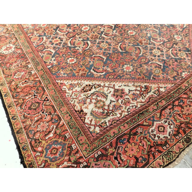 Antique Hand-Knotted Persian Sultan Abad Rug. 8'10"x 13' For Sale - Image 13 of 18