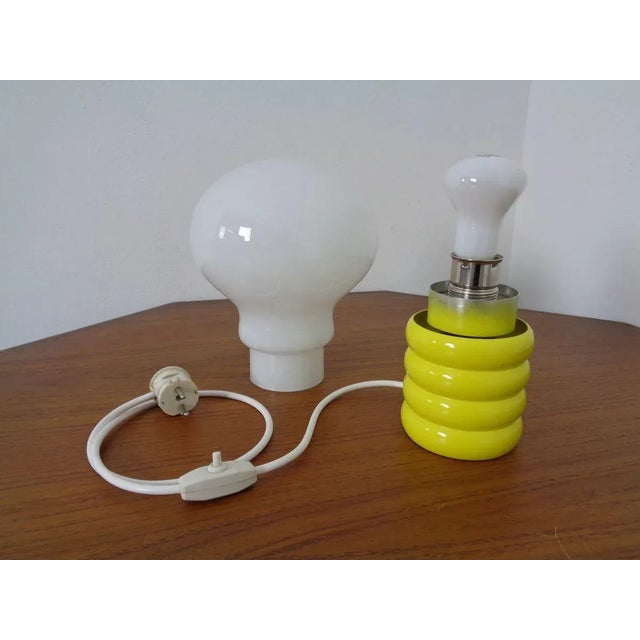 German Yellow Opaline Glass Bulb Lamp by Ingo Maurer for M Design, 1960s For Sale - Image 9 of 18