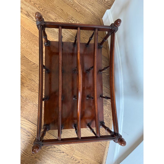 Vintage Columbia Manufacturing Co. Canterbury Book and Magazine Rack For Sale - Image 4 of 5