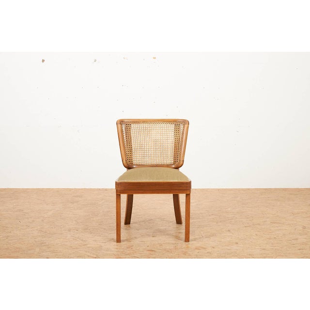 Model 201 Chair with Frame Wood, Back with Ronc, Seat Upholstered and Velour Fabric, for the Girsberger Bookshop, Zurich For Sale - Image 12 of 12