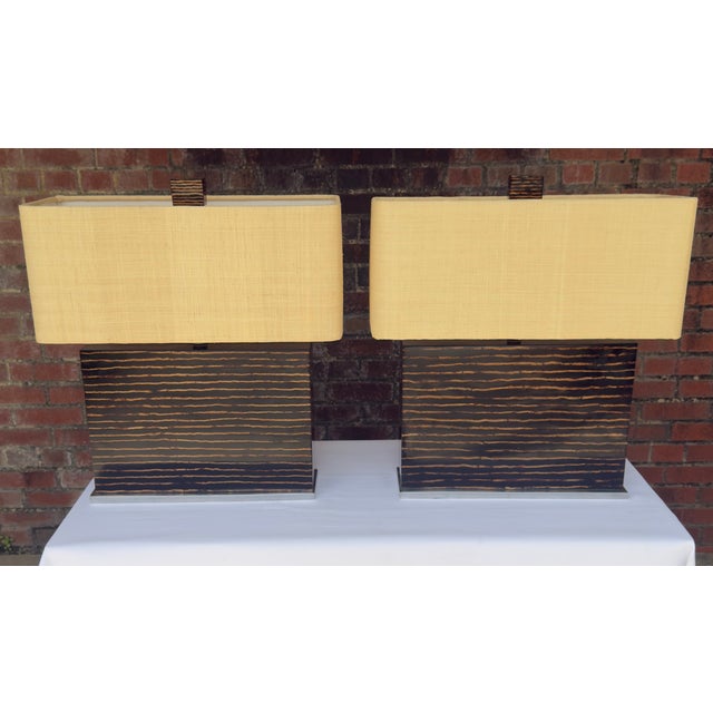 Contemporary 1990’s Palecek Pencil Reed Table Lamps - A Pair For Sale - Image 3 of 12