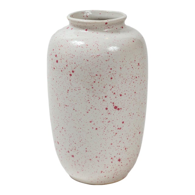 Art Pottery Spatterware Vase by Sheila Fournier, England, 20th Century For Sale